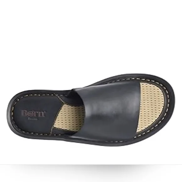 Born Mens Size 13 Leeward Black Full Grain Leather Slip On Slide Sandals Shoes Born | Shoes | Born Mens Size 3 Leeward Black Full Grain  main image 3